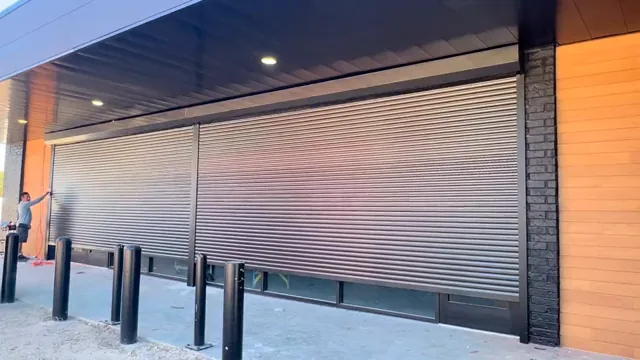 Beneath the canopy. Rolling shutter installation